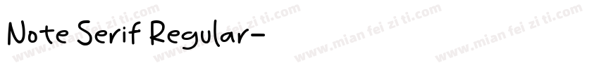 Note Serif Regular字体转换